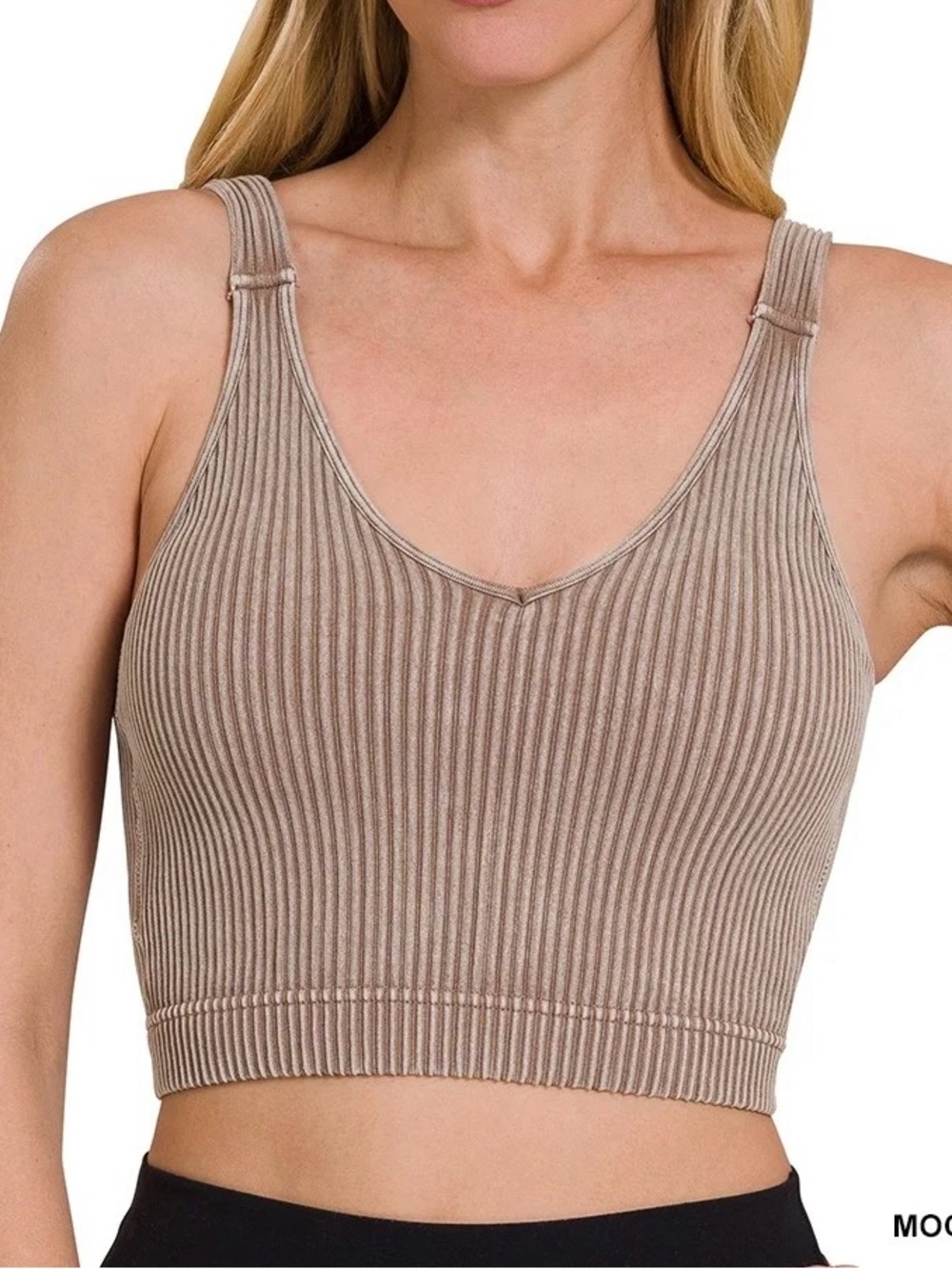 Zenana padded bralette-Mocha